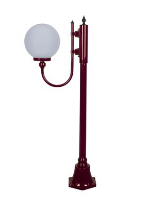 LISBON 1LT 1.32M 250MM OPAL POSTLIGHT BURGUNDY
